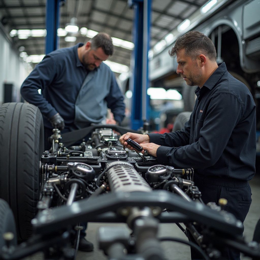 Técnico realizando inspección detallada